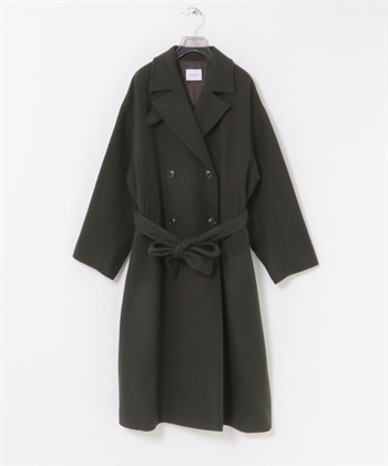 Super140羊毛切斯特大衣(深綠色-38-其他綠色)