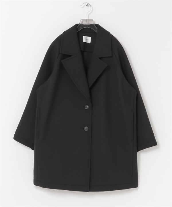 黏合加工切斯特大衣(黑色-FREE-BLACK)
