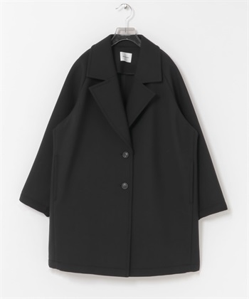 黏合加工切斯特大衣(黑色-FREE-BLACK)