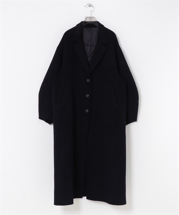 new basic Super160雙面呢切斯特大衣(藏青色-36-NAVY)