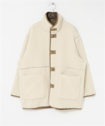 ECOPEL仿羊皮雙面穿大衣(象牙白x駝色-FREE-IVORY)