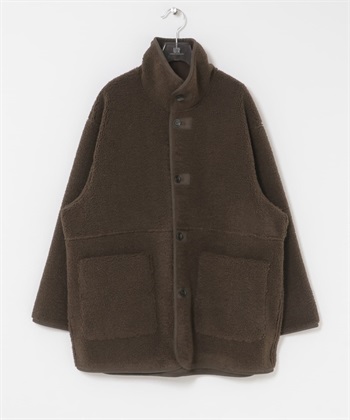 ECOPEL仿羊皮雙面穿大衣(棕色x棕色-FREE-BROWN)