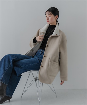 ECOPEL仿羊皮雙面穿大衣
