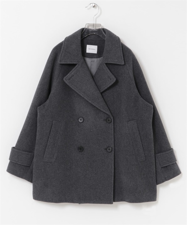 Super100麥爾登海軍大衣(炭灰色-FREE-CHARCOAL GRAY)