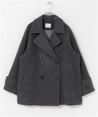 Super100麥爾登海軍大衣(炭灰色-FREE-CHARCOAL GRAY)