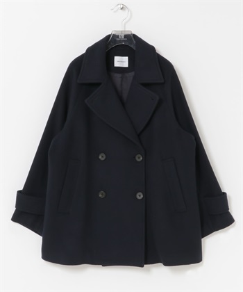 Super100麥爾登海軍大衣(D.藏青色-FREE-NAVY)