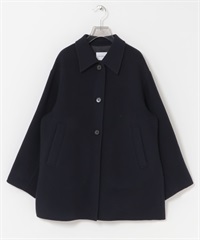 Super140立領雙面呢中長版大衣(藏青色-FREE-NAVY)