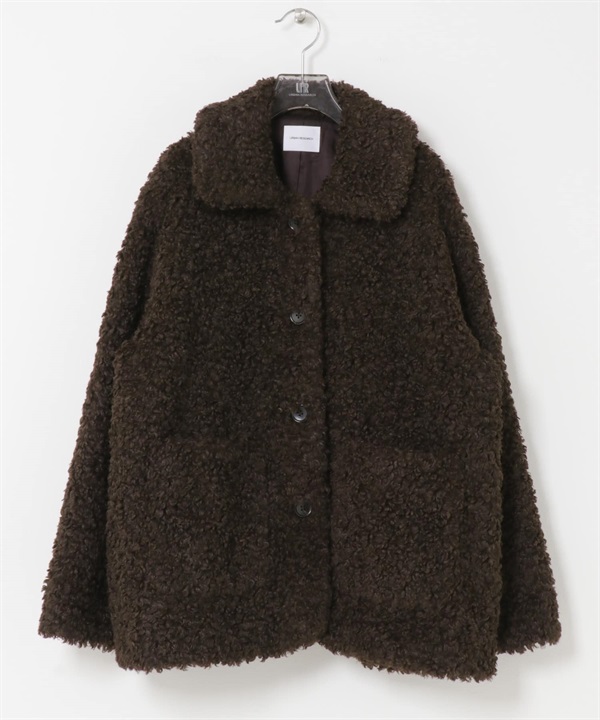 ECOPEL環保皮草大衣(深棕色-FREE-DARK BROWN)