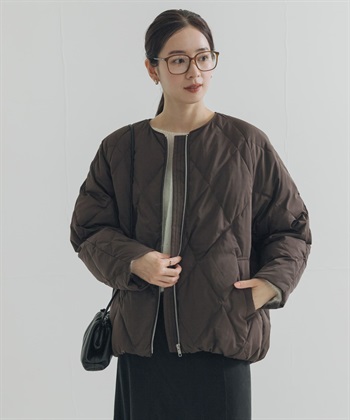 繭型絎縫羽絨外套
