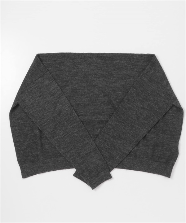 多穿法絨毛披巾(炭灰色-FREE-CHARCOAL GRAY)