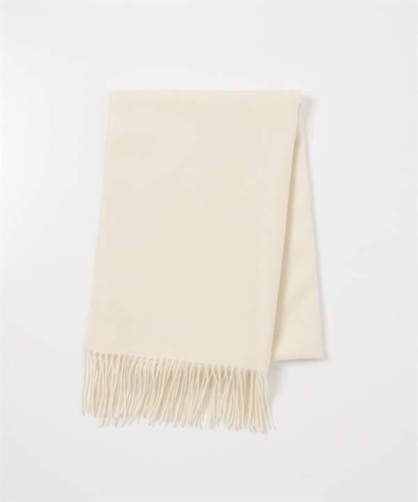 羊毛喀什米爾圍巾(象牙白-one-IVORY)