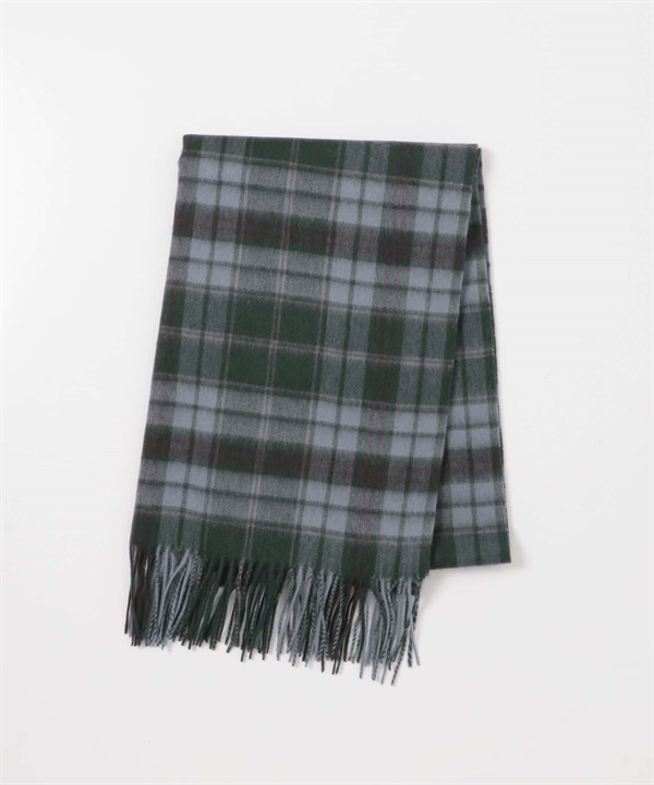 羊毛喀什米爾圍巾(綠色格紋-one-GREEN)