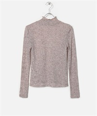 【張甯兒聯名企劃】透膚混色紗高領上衣(棕色-F-BROWN)