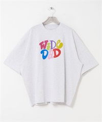 WIDE DAD / 圖案T恤WITH HATCH(灰色-1-其他白色)