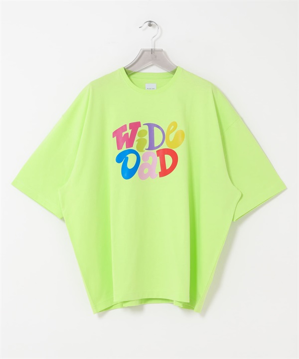 WIDE DAD / 圖案T恤WITH HATCH(萊姆黃綠色-1-其他綠色)