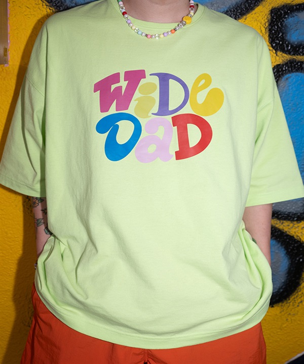WIDE DAD / 圖案T恤WITH HATCH