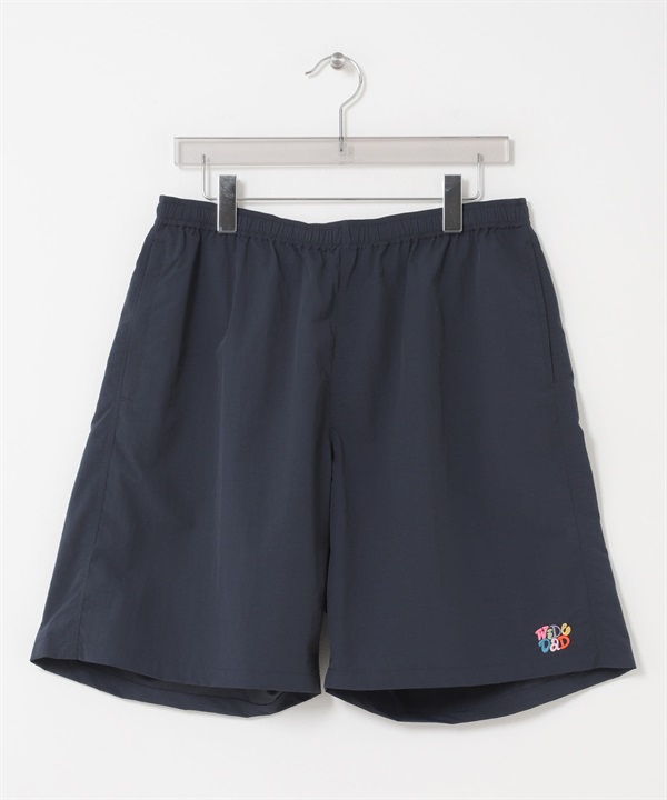 WIDE DAD / 圖案短褲WITH HATCH(藏青色-1-NAVY)