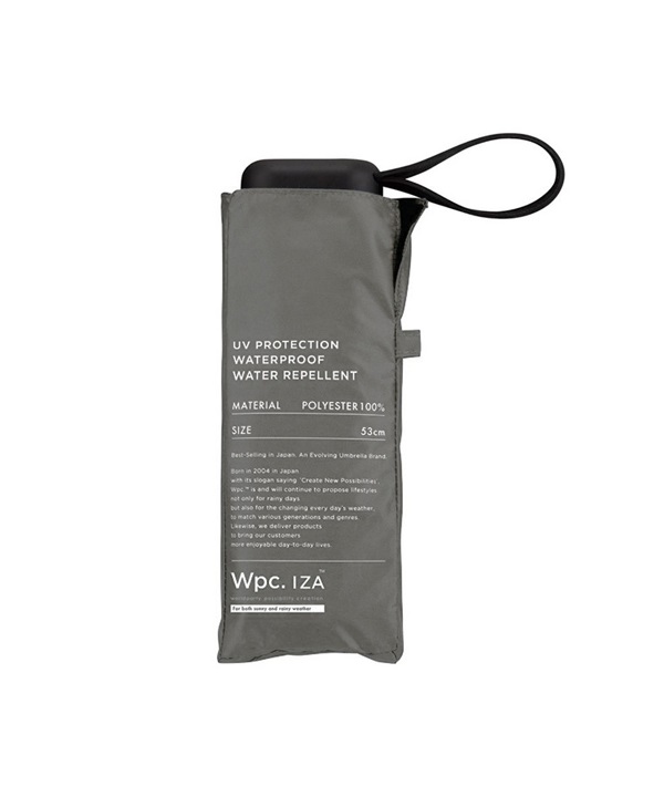 Wpc. / IZA 大傘面迷你便攜手動遮光降溫傘(灰-Free-GRAY)