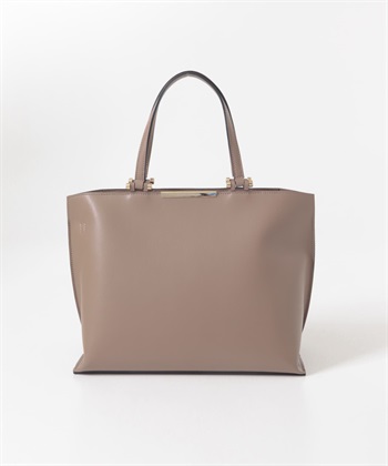 2WAY金屬裝飾A4托特包(摩卡色-one-MOCHA)