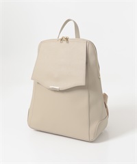 上蓋金屬裝飾A4後背包(灰膚色-one-其他灰色)