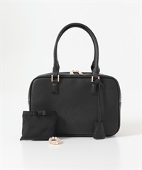 鑰匙圈吊飾波士頓包(附胸針、托特包)(黑色-one-BLACK)