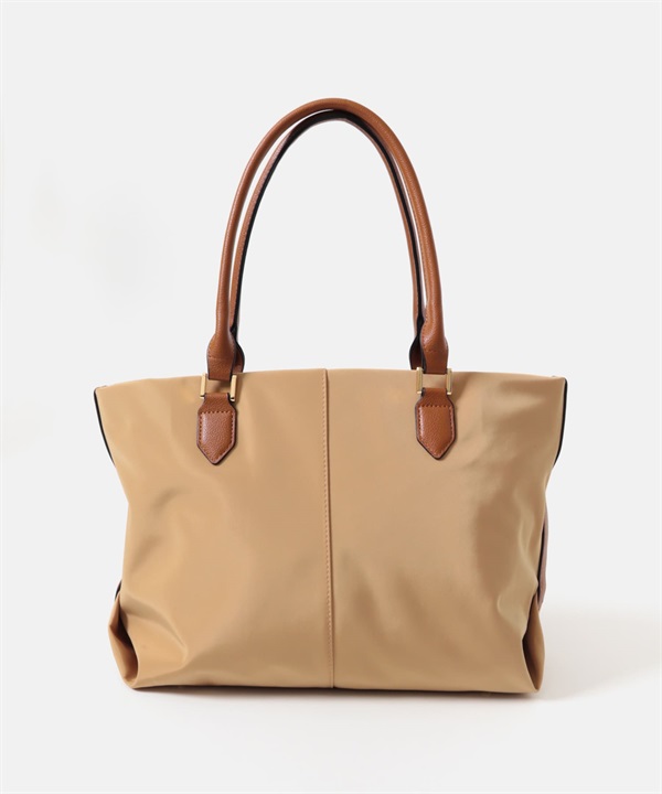 防潑水A4托特包(膚色x棕色-one-BEIGE)