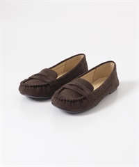 防潑水碎褶莫卡辛鞋(可可色-36-其他棕色)