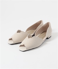 波浪邊露趾涼鞋(象牙白-36-IVORY)