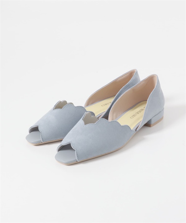 波浪邊露趾涼鞋(薩克斯藍-36-LIGHT BLUE)