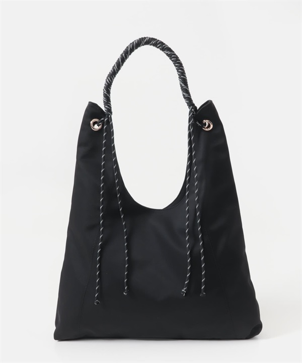 傘繩設計手提包(黑色x黑色-one-BLACK)