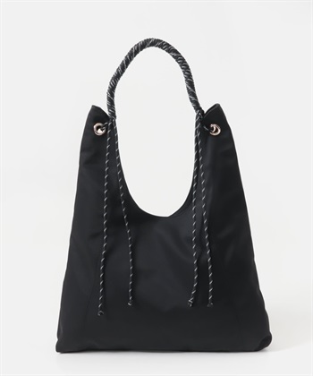 傘繩設計手提包(黑色x黑色-one-BLACK)