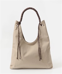 傘繩設計手提包(膚色x棕色-one-BEIGE)