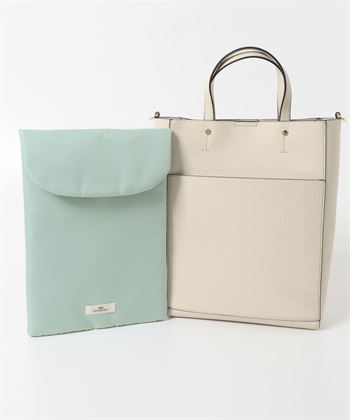 附筆電保護套2WAY托特包(米色-one-OFF WHITE)