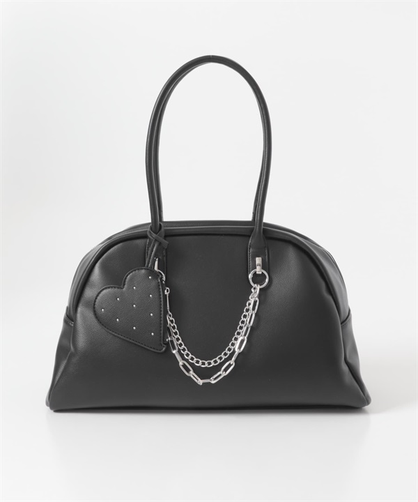 可掛拉桿口袋大波士頓包(黑色-one-BLACK)