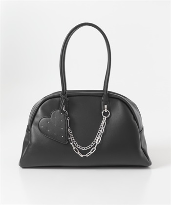 可掛拉桿口袋大波士頓包(黑色-one-BLACK)