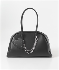 可掛拉桿口袋大波士頓包(黑色-one-BLACK)