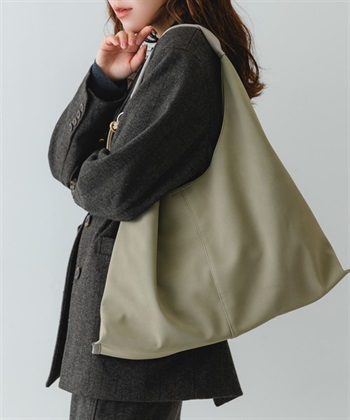 仿麂皮單提把托特包