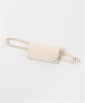 日本製皮革腰包(米色-one-OFF WHITE)