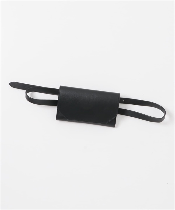 日本製皮革腰包(黑色-one-BLACK)