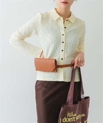 日本製皮革腰包