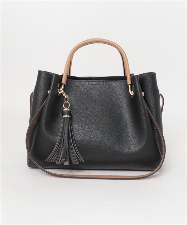 4WAY寬口托特包(黑色-one-BLACK)