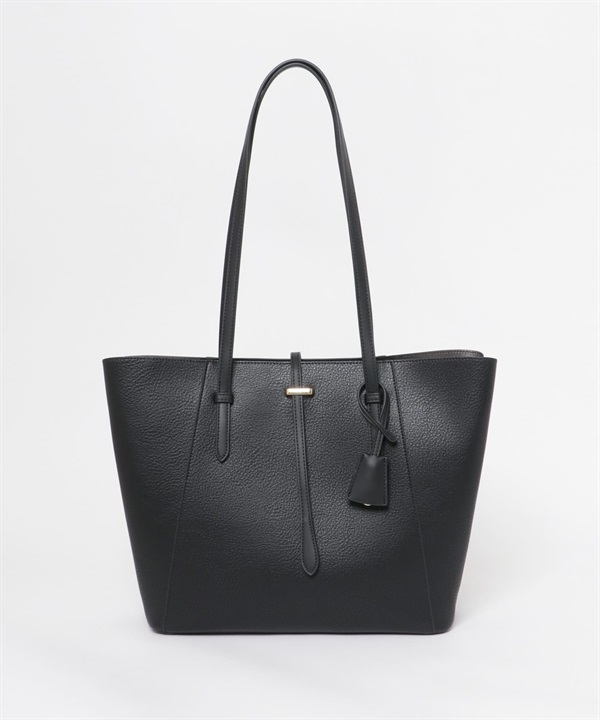 鑰匙圈飾帶A4托特包(黑色-one-BLACK)