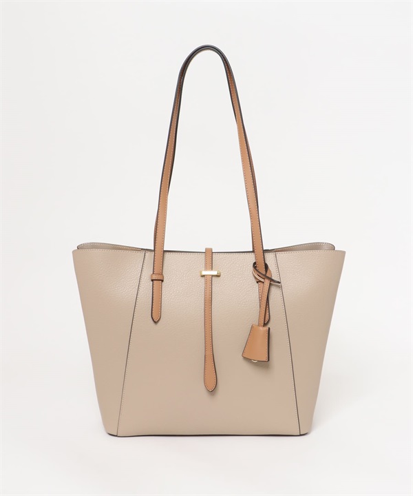 鑰匙圈飾帶A4托特包(沙膚色-one-其他膚色)