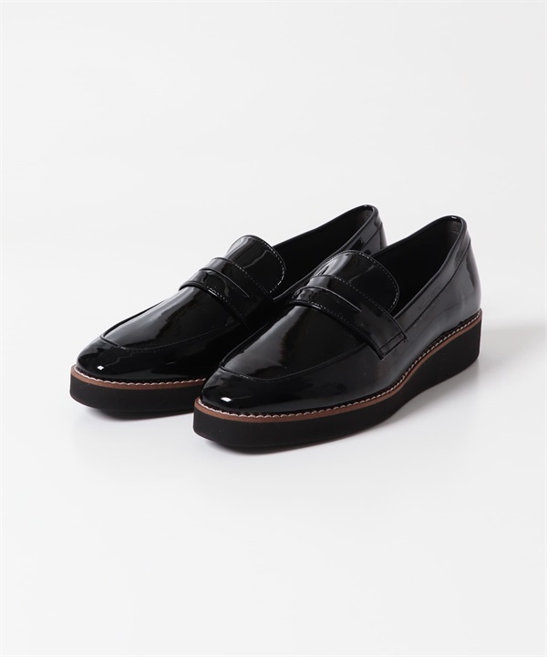 日本製晴雨兩用厚底樂福鞋(黑色-36-BLACK)