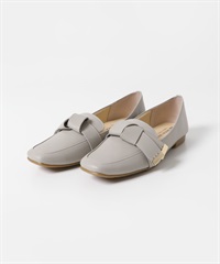 日本製蝴蝶結方頭樂福鞋(灰色-36-GRAY)