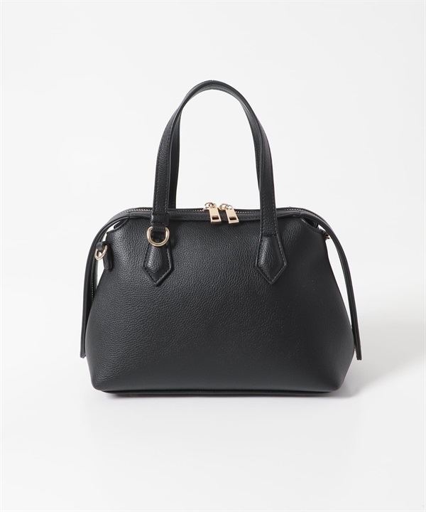 圓弧拉鍊設計小托特包(黑色-one-BLACK)