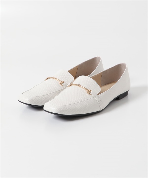 日本製方頭馬銜扣樂福鞋(象牙白-36-IVORY)