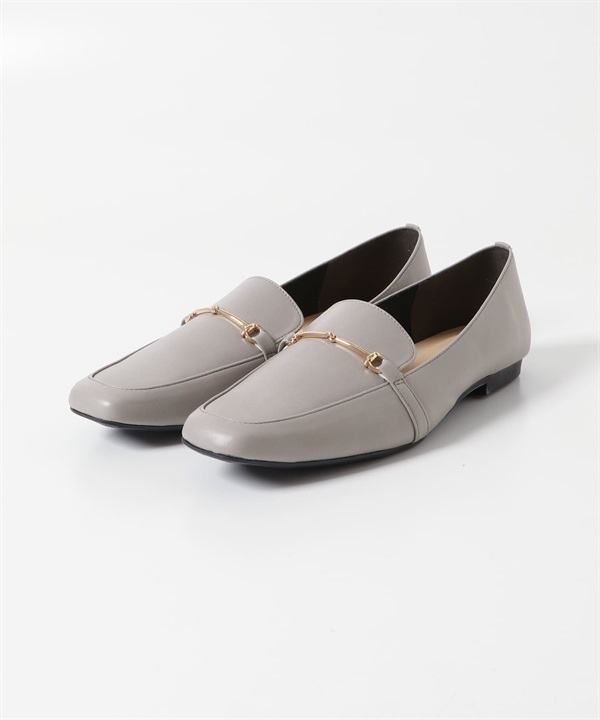 日本製方頭馬銜扣樂福鞋(灰色-36-GRAY)