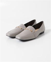日本製方頭馬銜扣樂福鞋(灰色-36-GRAY)