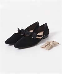 日本製5WAY蝴蝶結尖頭鞋(黑色-36-BLACK)